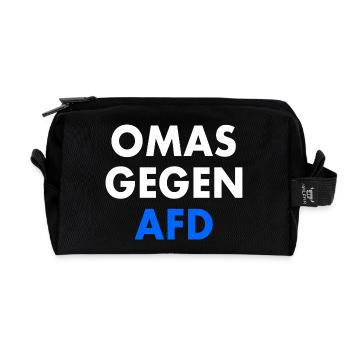 Grannies against afd - Recycled Toiletry Zip Bag - black - Front