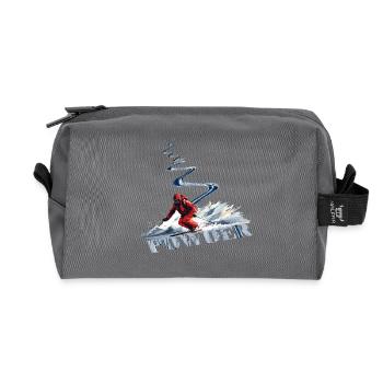 Ski alpin Ski descendant - Trousse de toilette en tissu recyclé - anthracite - Devant