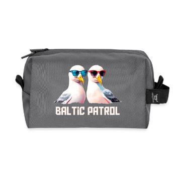 Baltic Patrol Seagulls - Recycled Toiletry Zip Bag - anthracite - Front