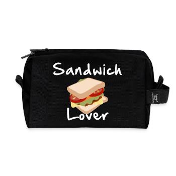 Sandwich lover Toast Bacon - Recycelte Kulturtasche - Schwarz - Vorne