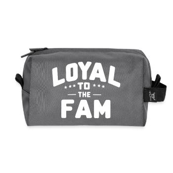 Loyal to the Fam - Recycled Toiletry Zip Bag - anthracite - Front