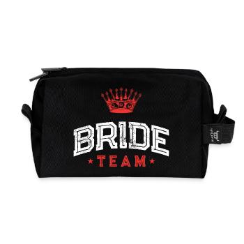 Bride Team - Recycelte Kulturtasche - Schwarz - Vorne