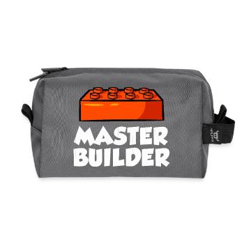 Brick Builder Brick Building Master Builder - Recycled Toiletry Zip Bag - anthracite - Front