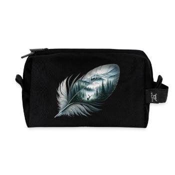 Wildlife Feder - Recycelte Kulturtasche - Schwarz - Vorne