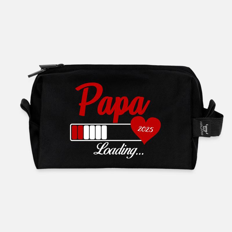 papa loading 2025 - Recycelte Kulturtasche - Schwarz