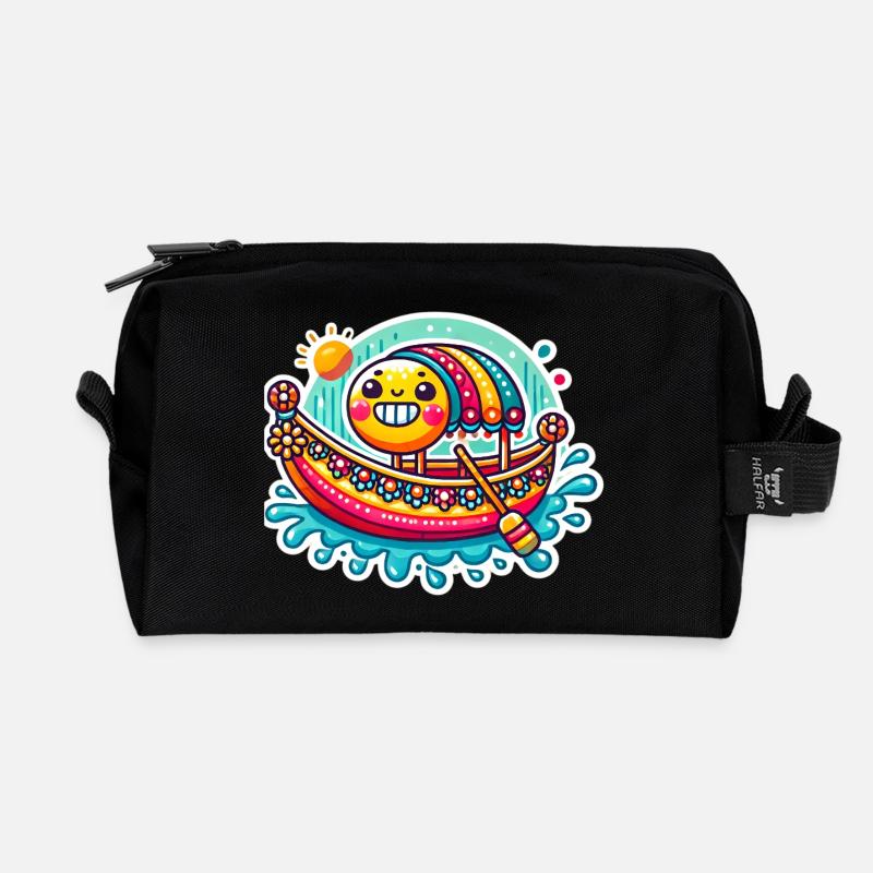 spreekahn - Recycelte Kulturtasche - Schwarz