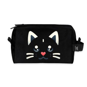 Kawaii Kittens, Pets - Recycled Toiletry Zip Bag - black - Front
