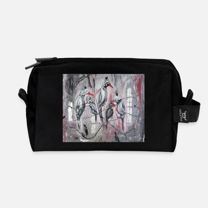 Ravens - Recycled Toiletry Zip Bag - black