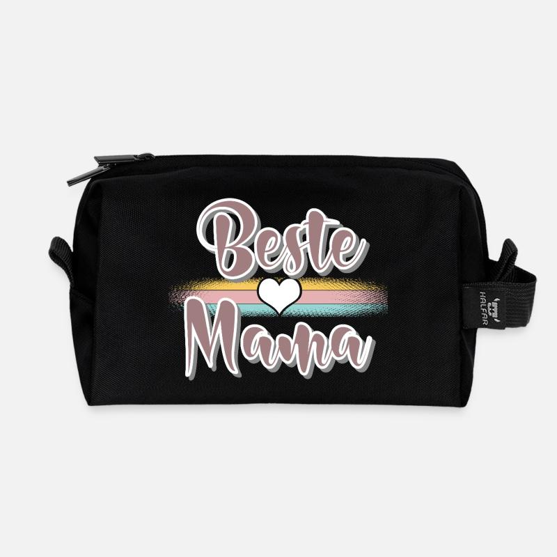 Mama - Recycelte Kulturtasche - Schwarz