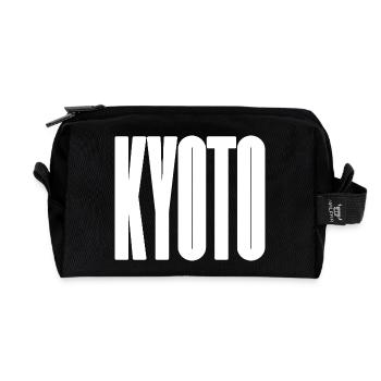 Kyoto - Japan City Bold Typografie Design - Recycelte Kulturtasche - Schwarz - Vorne