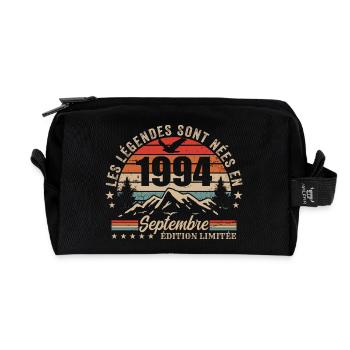 Legendary since September 1994 | September 1994 - Recycled Toiletry Zip Bag - black - Front