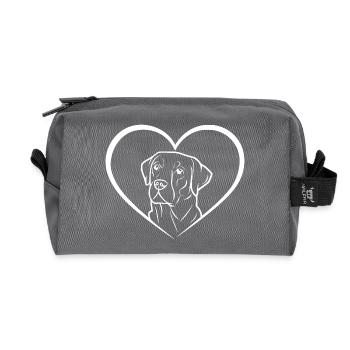 Labrador Retriever Art Hund - Recycelte Kulturtasche - Anthrazit - Vorne