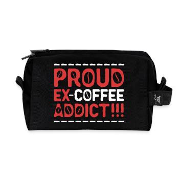 Kaffeeentzug Koffeinfrei Ex-Kaffeetrinker - Recycelte Kulturtasche - Schwarz - Vorne