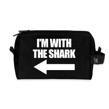 Shark Costume for Kids – Parents: I'm with the Ha - Recycled Toiletry Zip Bag - black - Front