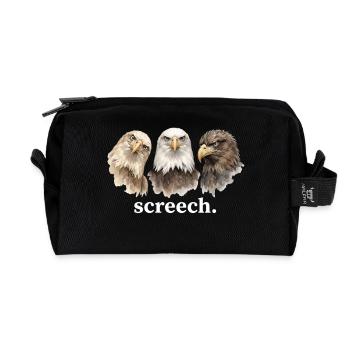 Adler kreischen Lustiges Kreischen für Adlerliebha - Recycelte Kulturtasche - Schwarz - Vorne