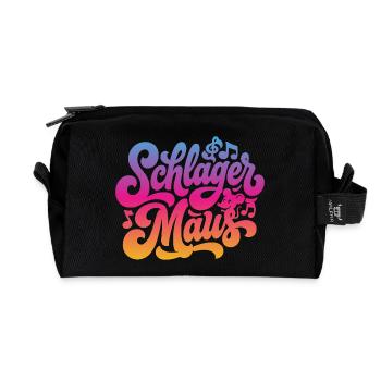 Schlager Maus - Schlagermaus - Schlagermusik - Recycled Toiletry Zip Bag - black - Front