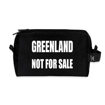 Groenland Non à vendre - Trousse de toilette en tissu recyclé - noir - Devant