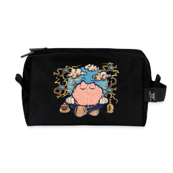 Cerveau zen - Trousse de toilette en tissu recyclé - noir - Devant