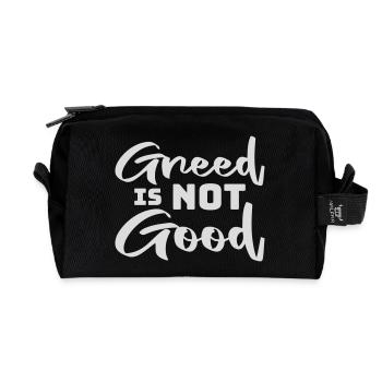 La cupidité n’est pas une bonne déclaration anticapitaliste Protestation - Trousse de toilette en tissu recyclé - noir - Devant