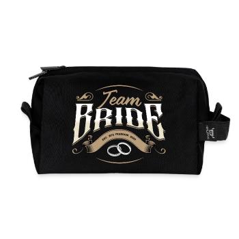 Team Bride 2026 - Recycelte Kulturtasche - Schwarz - Vorne