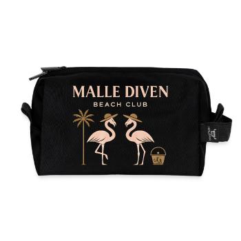 Malle Diven Beach Club Flamingo Mallorca Party - Recycled Toiletry Zip Bag - black - Front