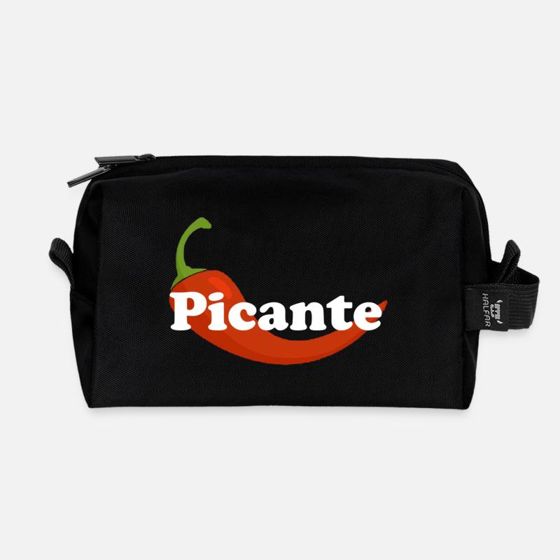 spicy - Recycled Toiletry Zip Bag - black