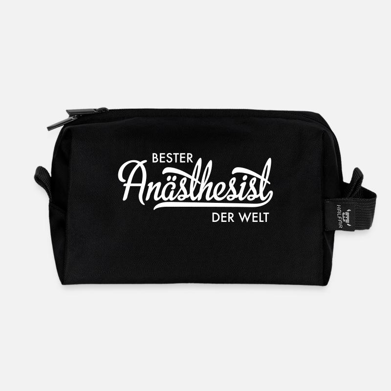 Bester Anästhesist - Recycelte Kulturtasche - Schwarz
