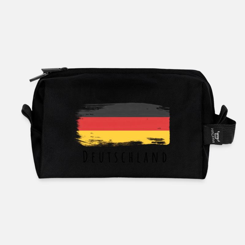 Deutschland - Recycelte Kulturtasche - Schwarz