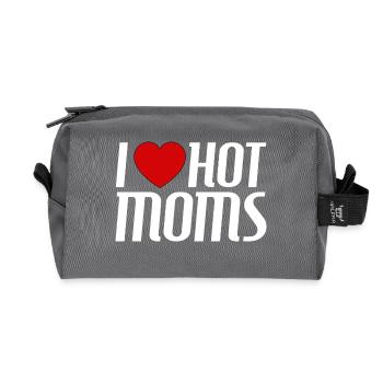 I love hot moms - Recycelte Kulturtasche - Anthrazit - Vorne