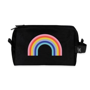 Regenbogen - Recycelte Kulturtasche - Schwarz - Vorne