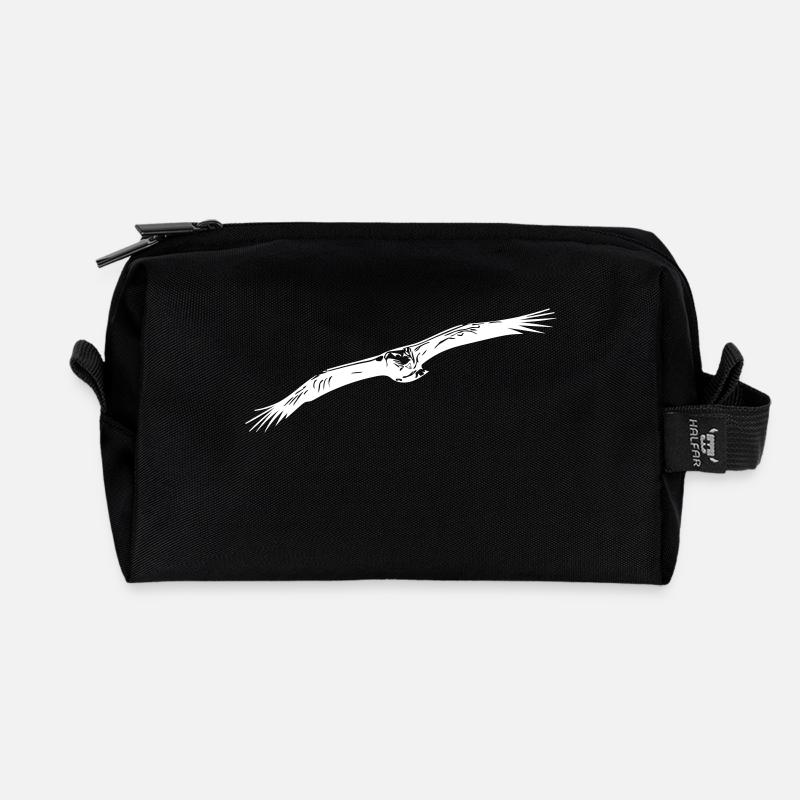 Adler - Recycelte Kulturtasche - Schwarz