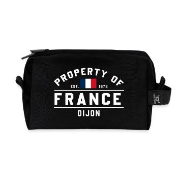 Französische Flagge Grafik Dijon Logo - Recycelte Kulturtasche - Schwarz - Vorne
