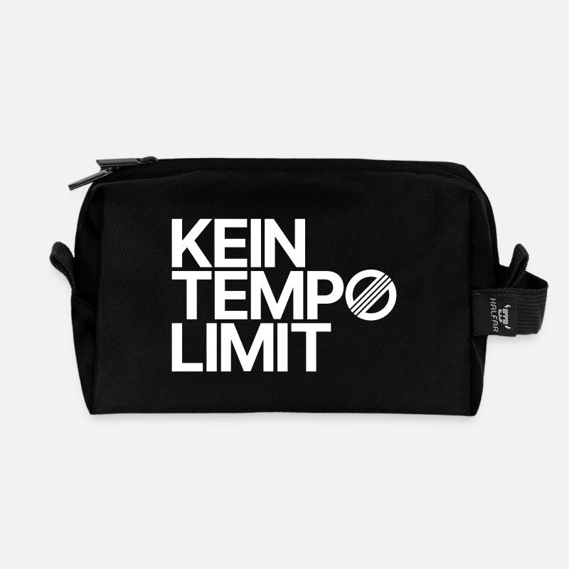 KEIN TEMPOLIMIT - Recycelte Kulturtasche - Schwarz