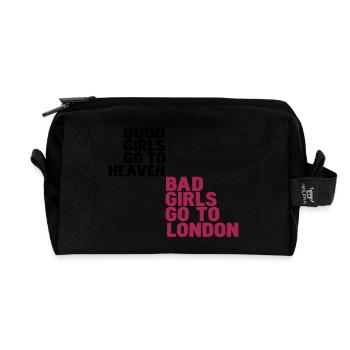 bonnes filles vont au ciel les mauvaises filles - Trousse de toilette en tissu recyclé - noir - Devant