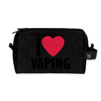 Vape shirt I Love Vaping - Recycelte Kulturtasche - Schwarz - Vorne