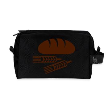 Brot - Recycelte Kulturtasche - Schwarz - Vorne