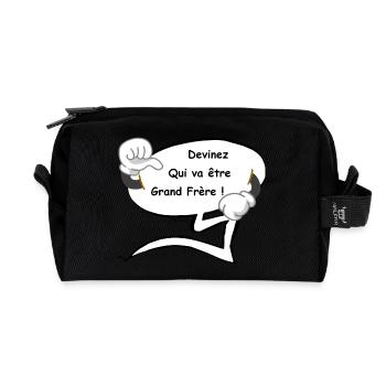 Grand Frère - Trousse de toilette en tissu recyclé - noir - Devant