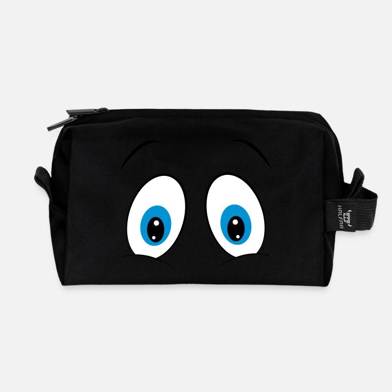eyes - Recycled Toiletry Zip Bag - black