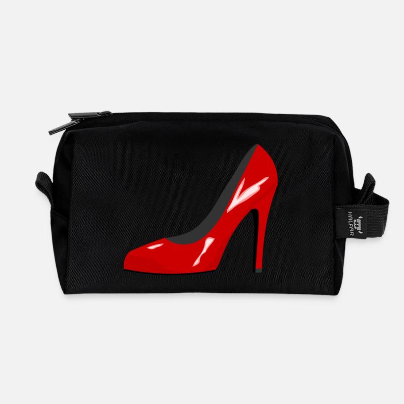 High heels - Recycelte Kulturtasche - Schwarz