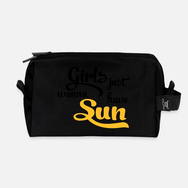 Soleil - Trousse de toilette en tissu recyclé - noir