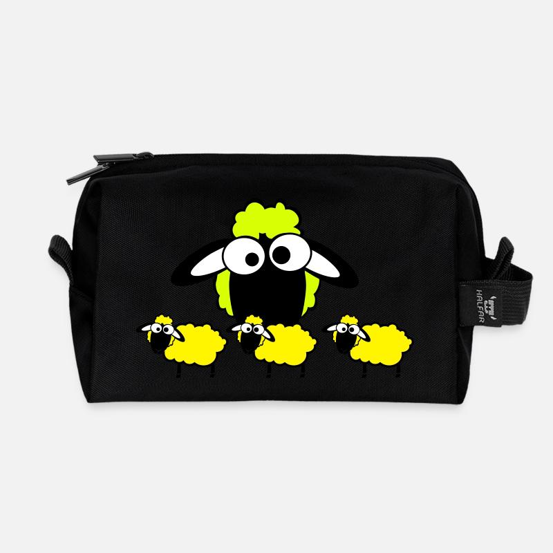 sheep color - Recycelte Kulturtasche - Schwarz