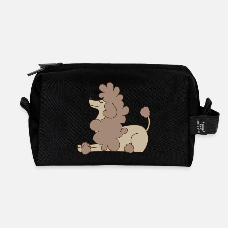 Pudel - Recycelte Kulturtasche - Schwarz