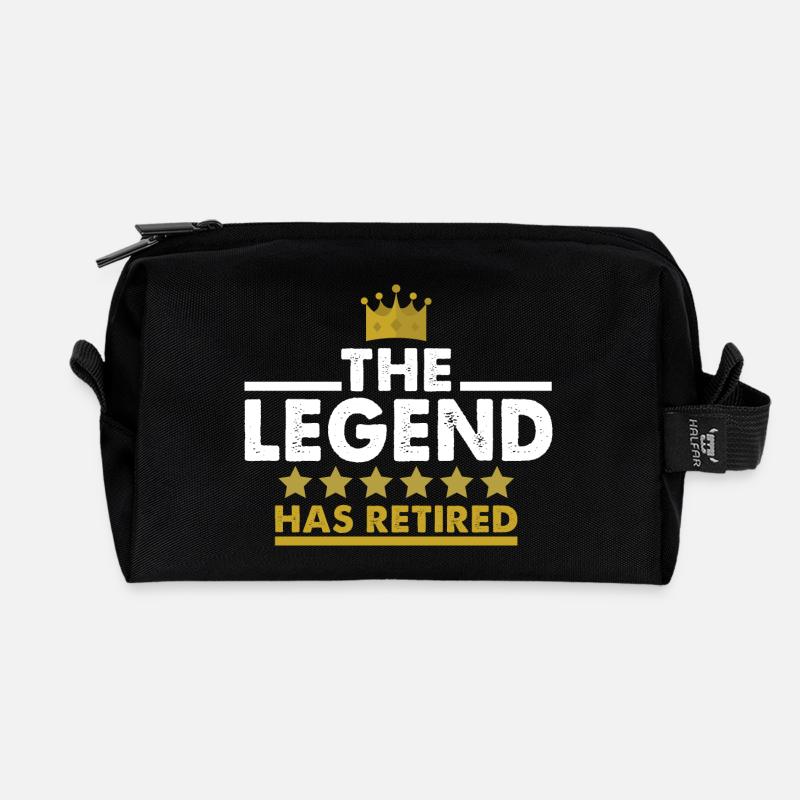 The Legend has Retired Rente Renter Geschenk - Recycelte Kulturtasche - Schwarz