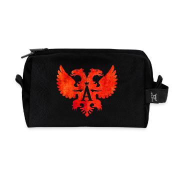 Albanien Shqipëri - Albanischer Adler - Albaner - Recycelte Kulturtasche - Schwarz - Vorne