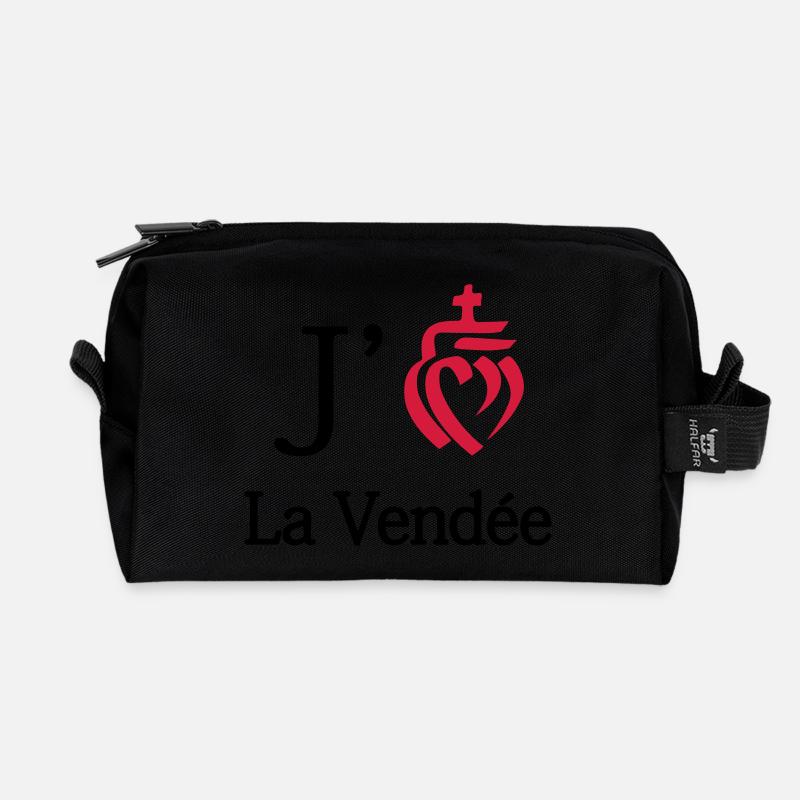 j'aime la Vendée - Trousse de toilette en tissu recyclé - noir