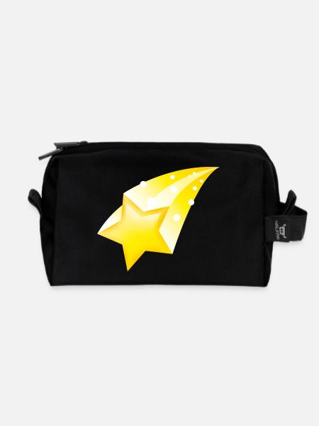 Smiley Falling Star - Recycelte Kulturtasche - Schwarz