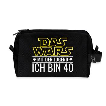40. Geburtstag Vierzig Das Wars Mit Der Jugend 40 - Recycelte Kulturtasche - Schwarz - Vorne