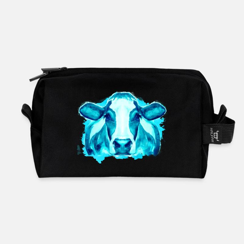 Kuh Kühe - Recycelte Kulturtasche - Schwarz