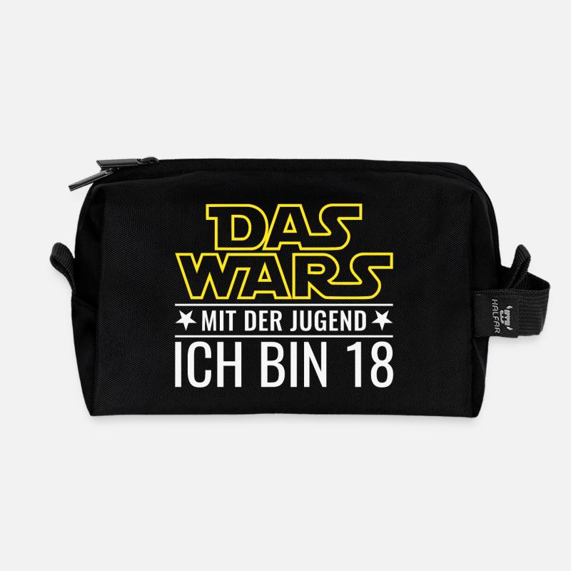 18. Geburtstag Achtzehn Das Wars Mit Der Jugend 18 - Recycelte Kulturtasche - Schwarz