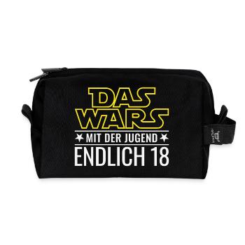 18. Geburtstag Achtzehn Das Wars Mit Der Jugend 18 - Recycelte Kulturtasche - Schwarz - Vorne